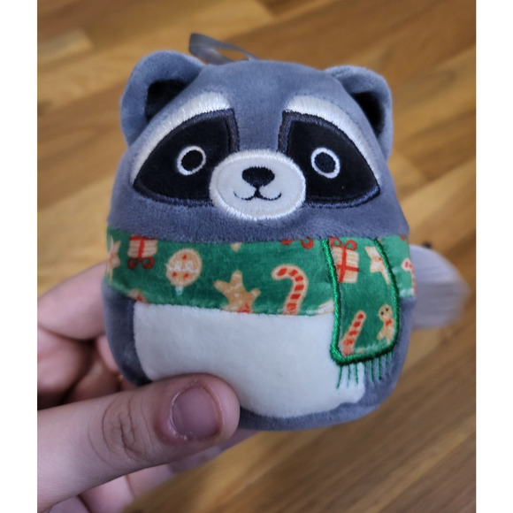 Squishmallows Rocky Raccoon Christmas Ornament 2021 Holiday Squad NWT 3.5” - Picture 8 of 14